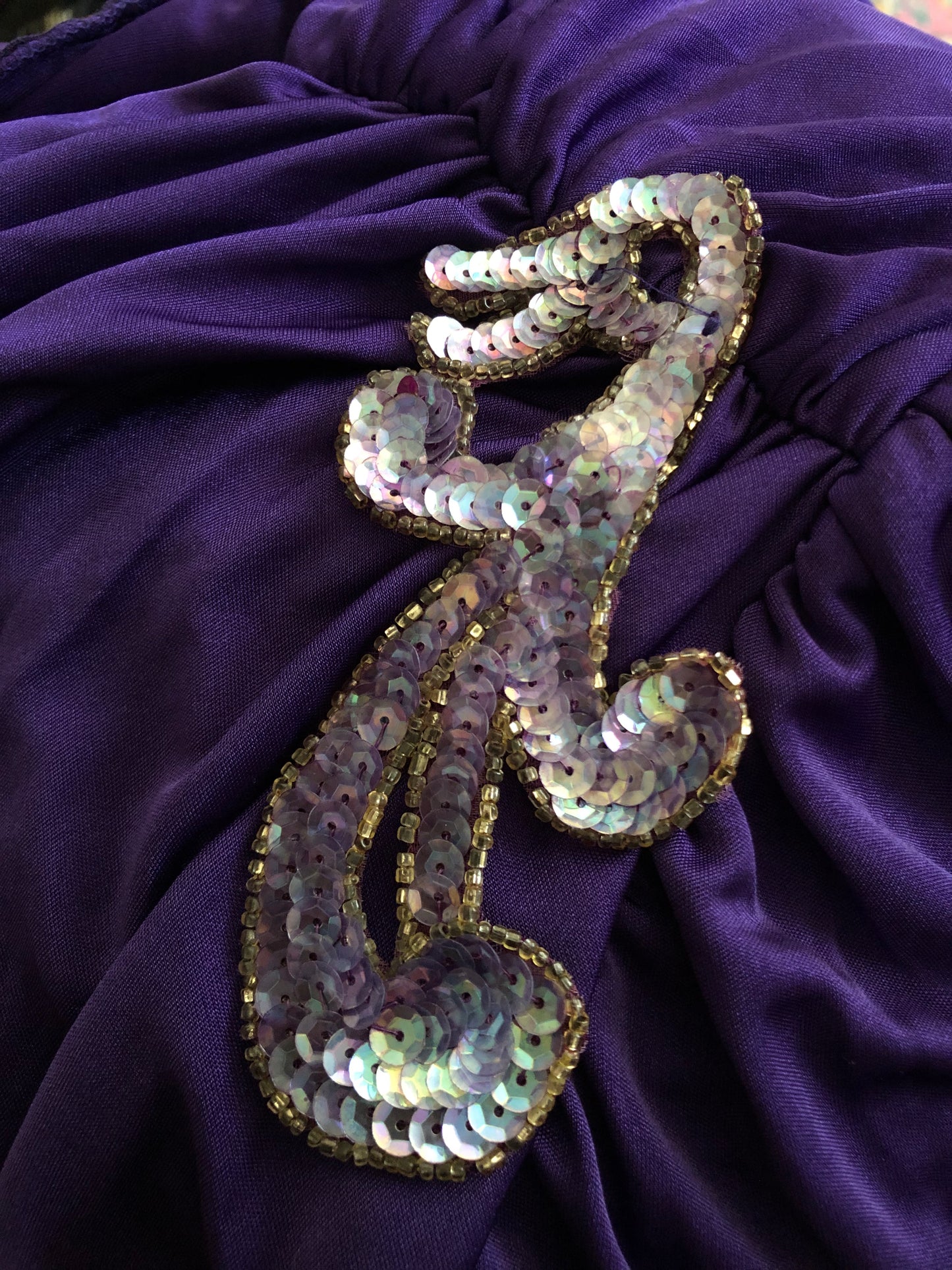 80’s David Rose Purple Retro Cocktail Dress (2X)