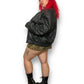 80’s/90’s American Weekend Black Leather Bomber Jacket (XL)