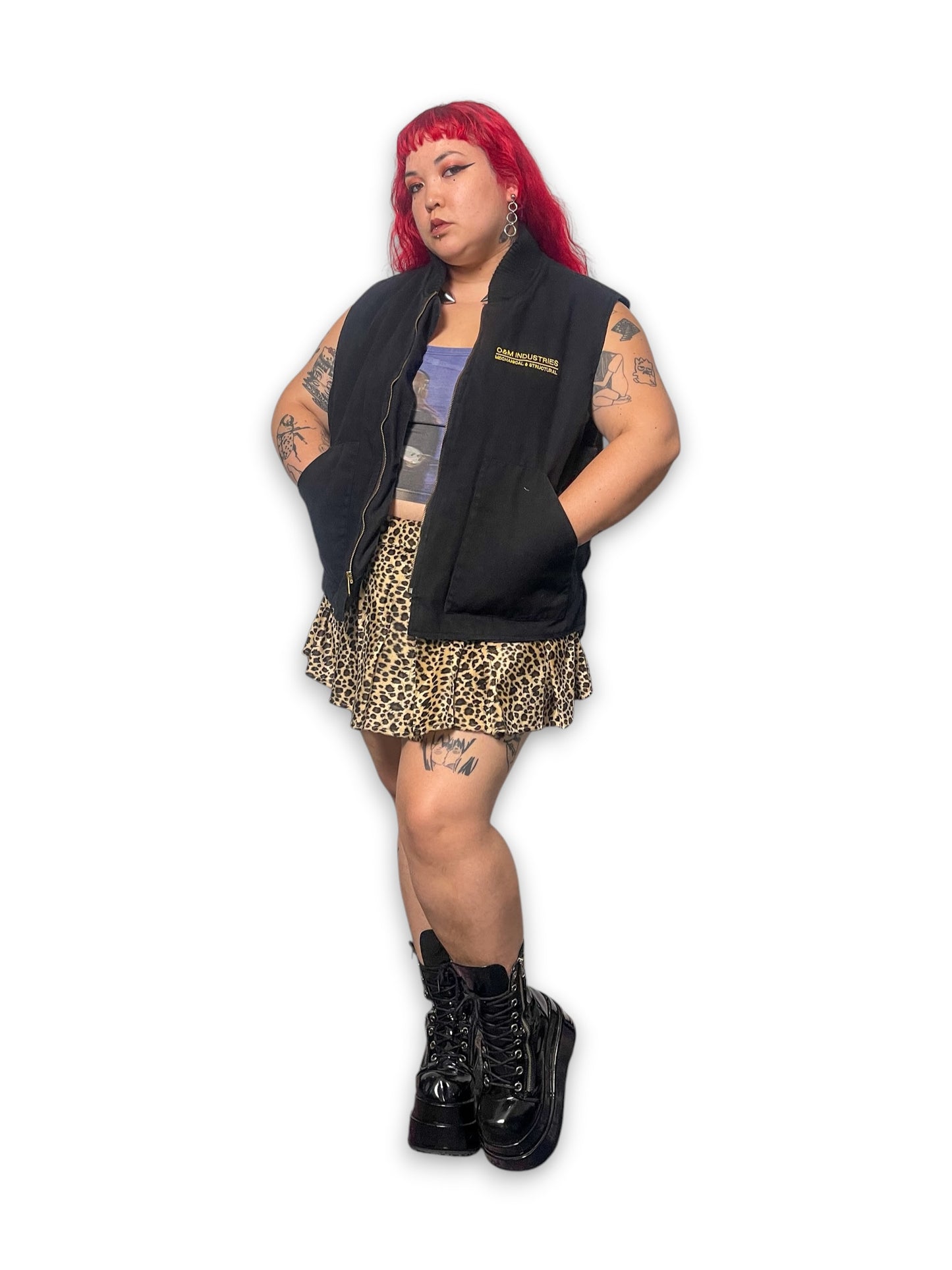 90’s/Y2K Black Work Vest (XL/1X/2X)