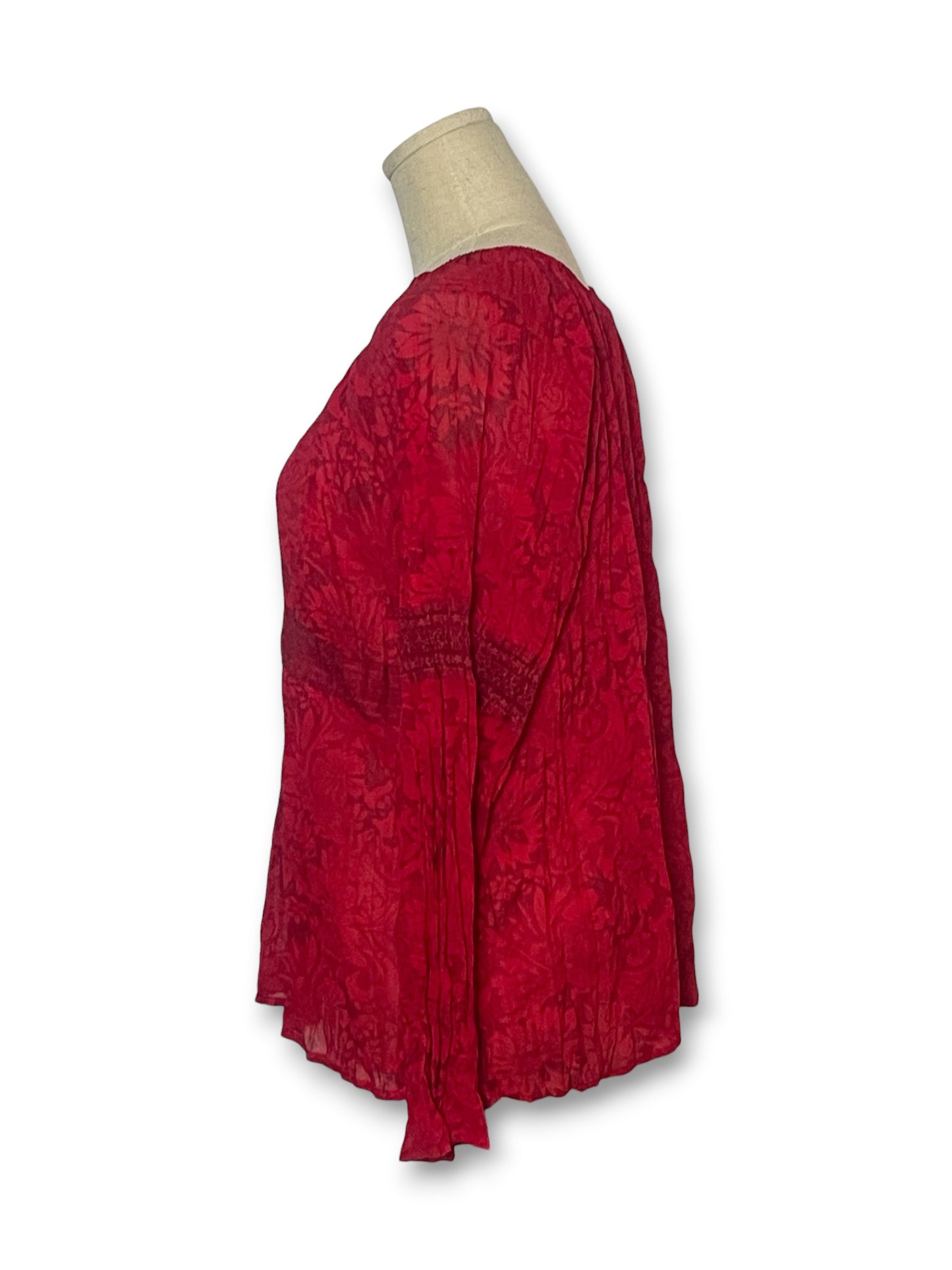 90’s/Y2K Floral Sheer Blouse (M)