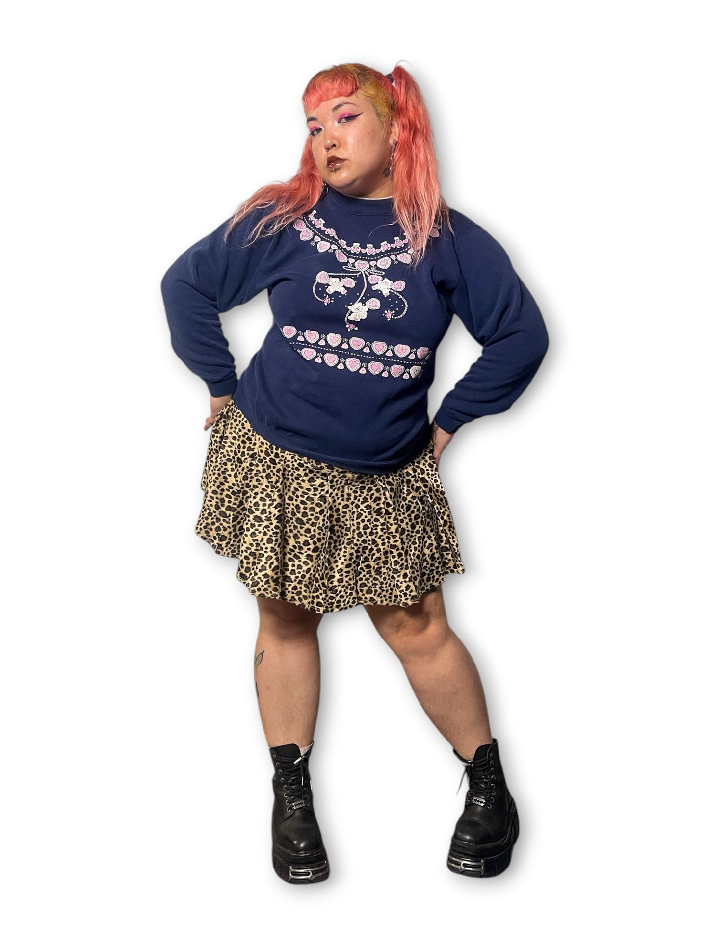 80’s Coquette Print Sweatshirt (XL)