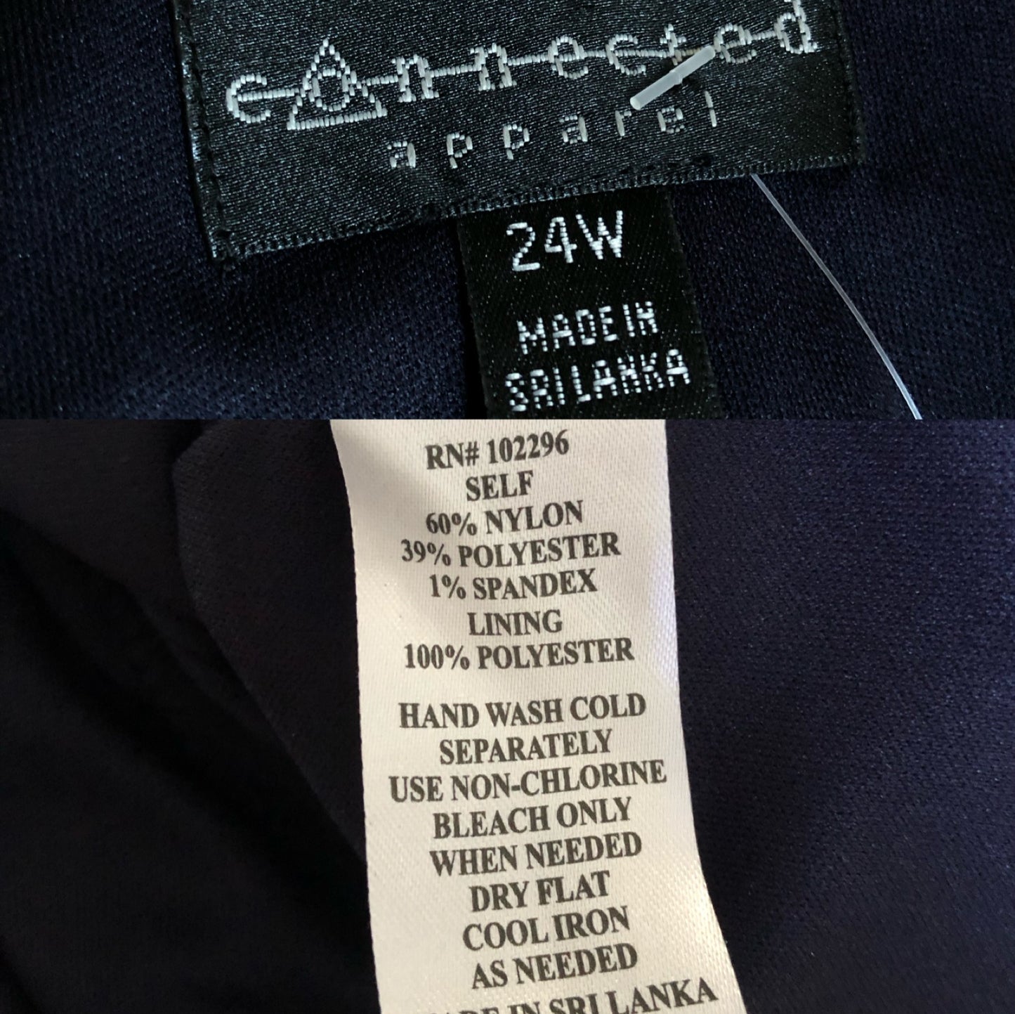 Y2K Connected Navy Blue Floral Lace Evening Dress (3X)