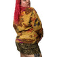 90’s/Y2K Jane Ashley Mustard Floral Print Long Sleeve Shirt (3X)
