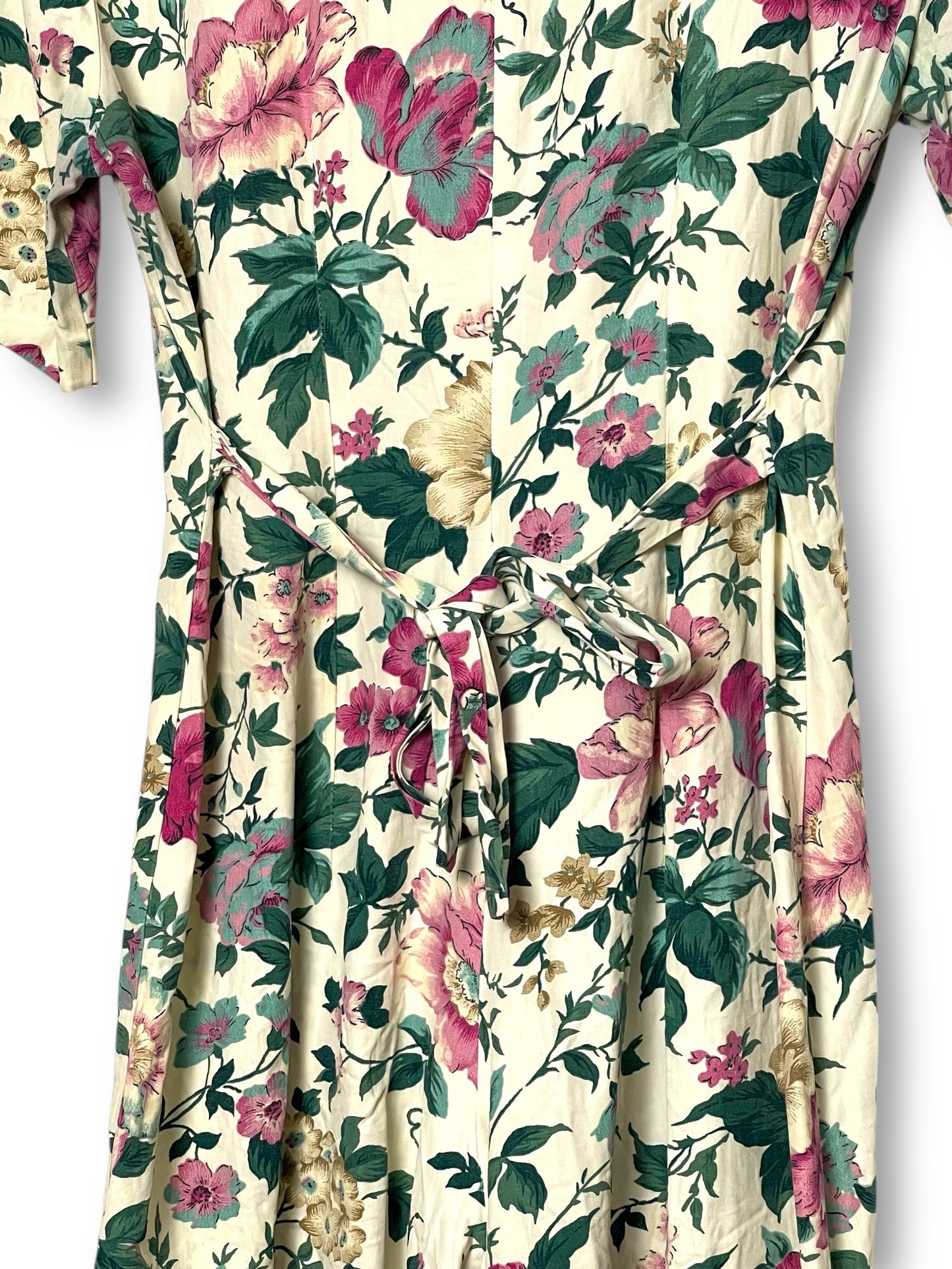 80’s En Focus White Floral Print Romper (M)