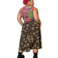 90’s Brown Floral Print Skirt (L/XL/1X)