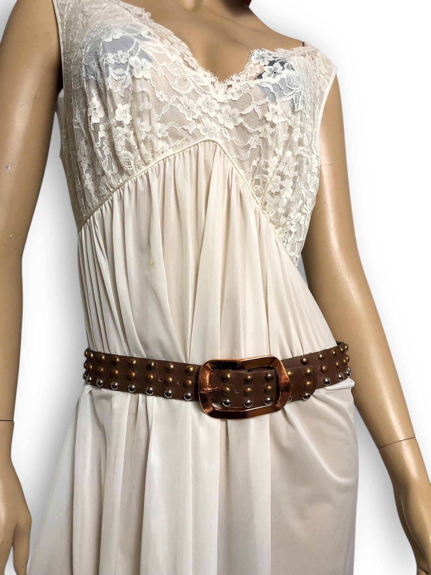 Y2K Studded Leather Belt (M)