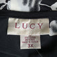 90’s/Y2K Lucy Black and White Floral Print Maxi Dress (XL)