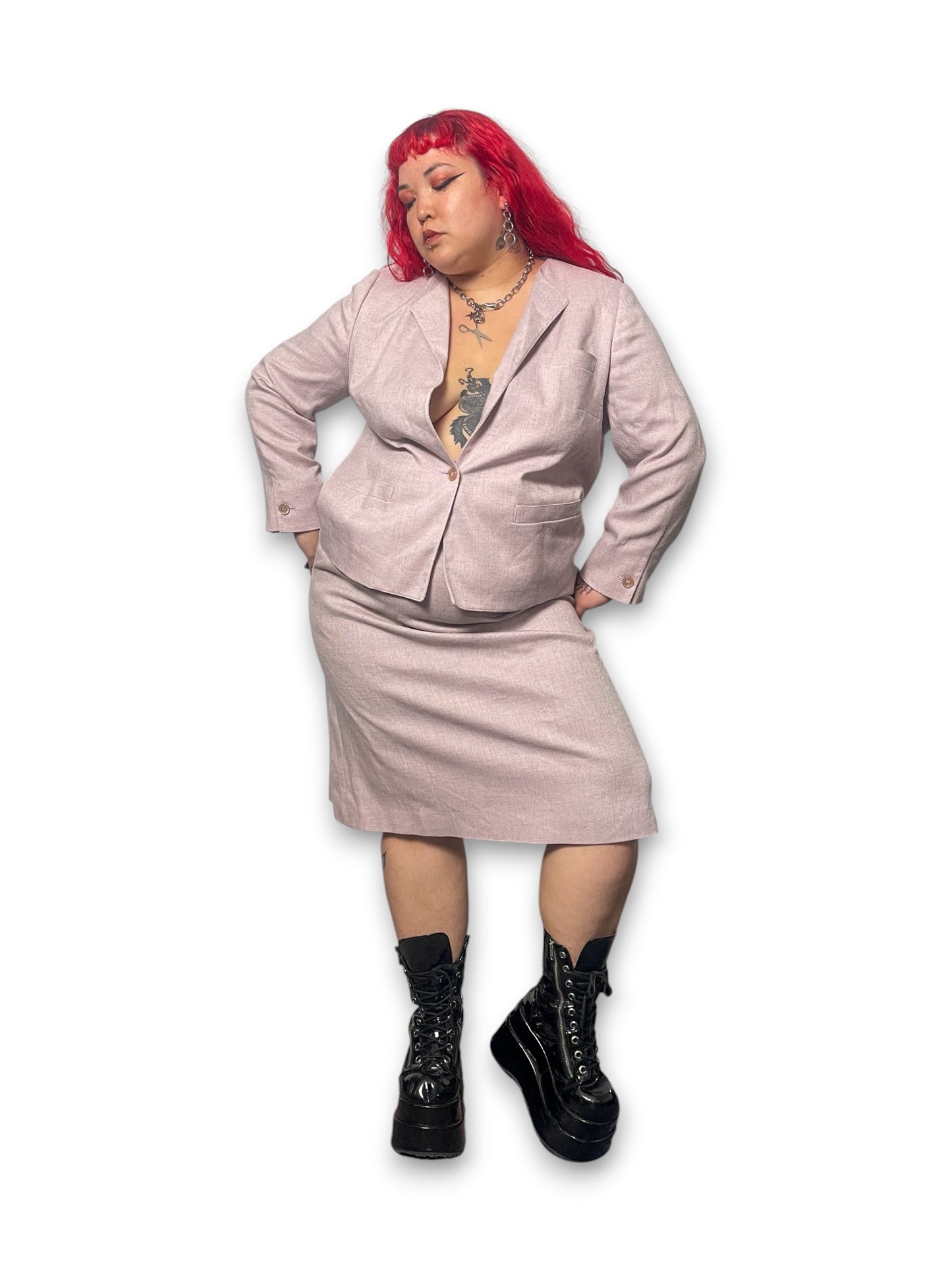 80’s Retro Pastel Skirt Suit (2X)