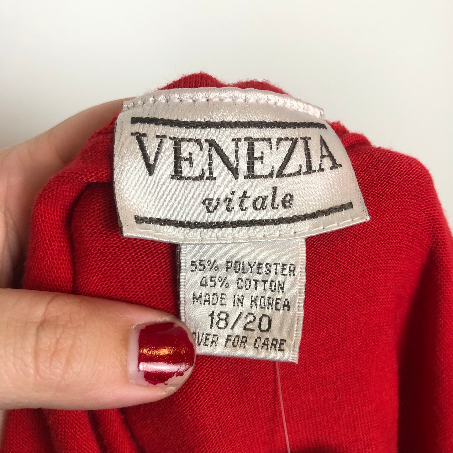 80’s/90’s Venezia Vitale Red Shirt (2X)