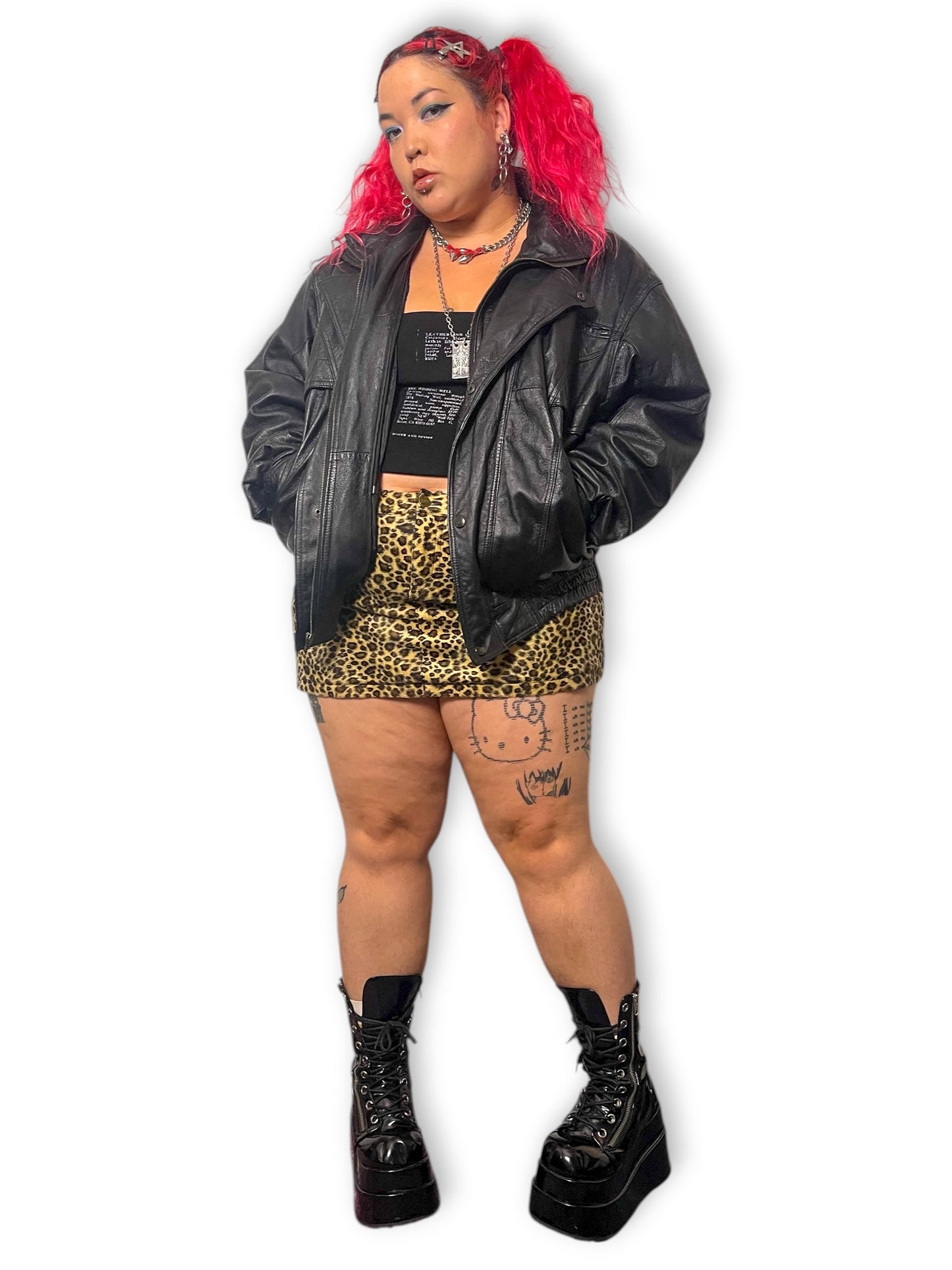 90’s Leather World by Lucky Leather Black Leather Jacket (2X)