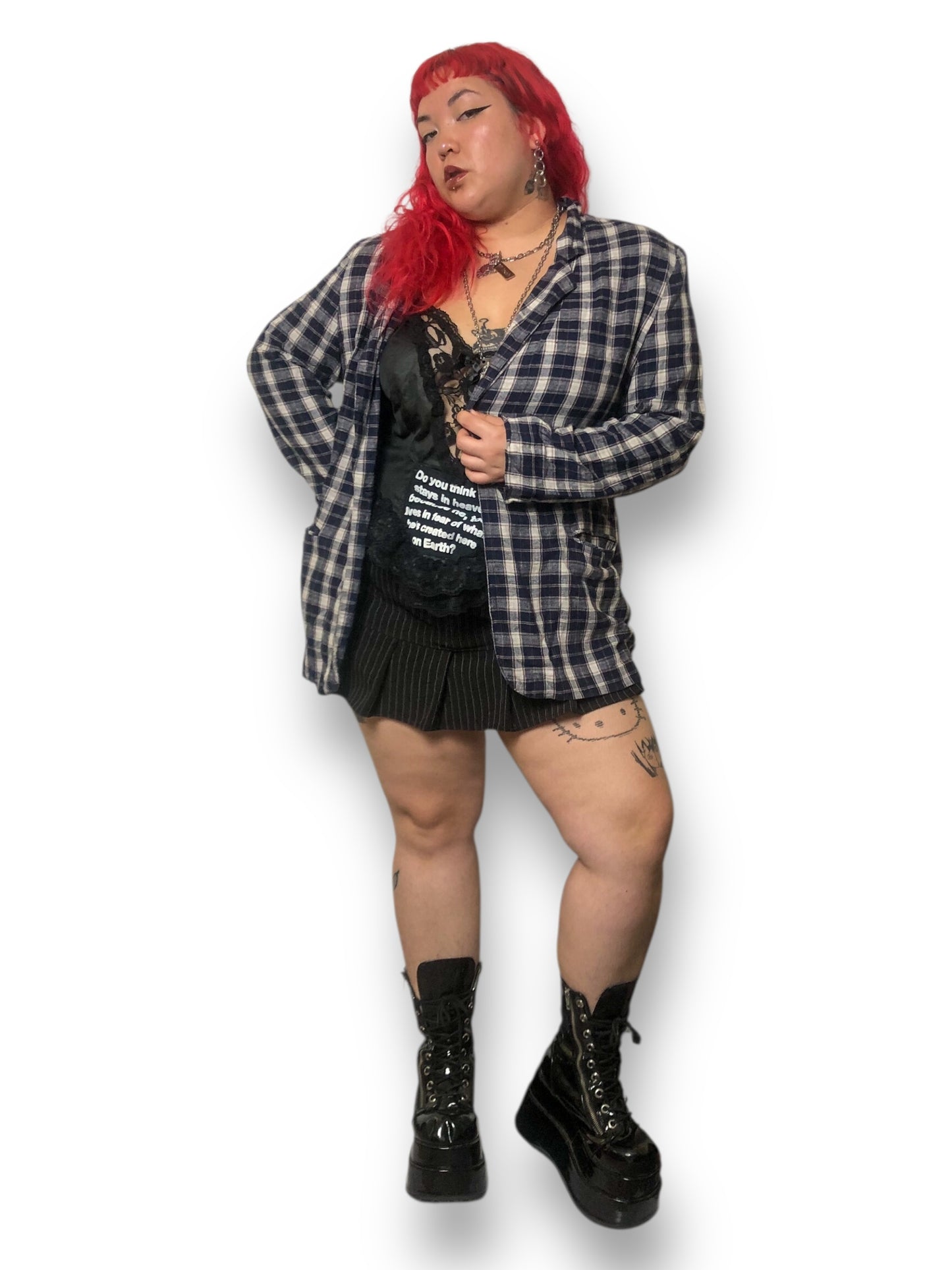 80’s Requirements Plaid Blazer (2X)