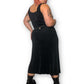 90’s Chico’s Travelers Black Slinky Maxi Dress (XL/2X)