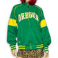 90’s/Y2K Oregon Ducks Green Zip-Up Jacket (L)