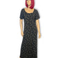90’s Eddie Bauer Black Floral Maxi Dress (L)