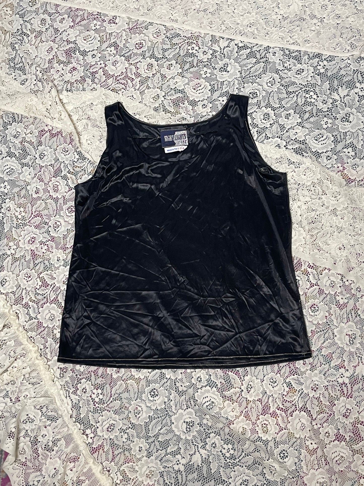 80’s Satin Party Tank Top (S/M)