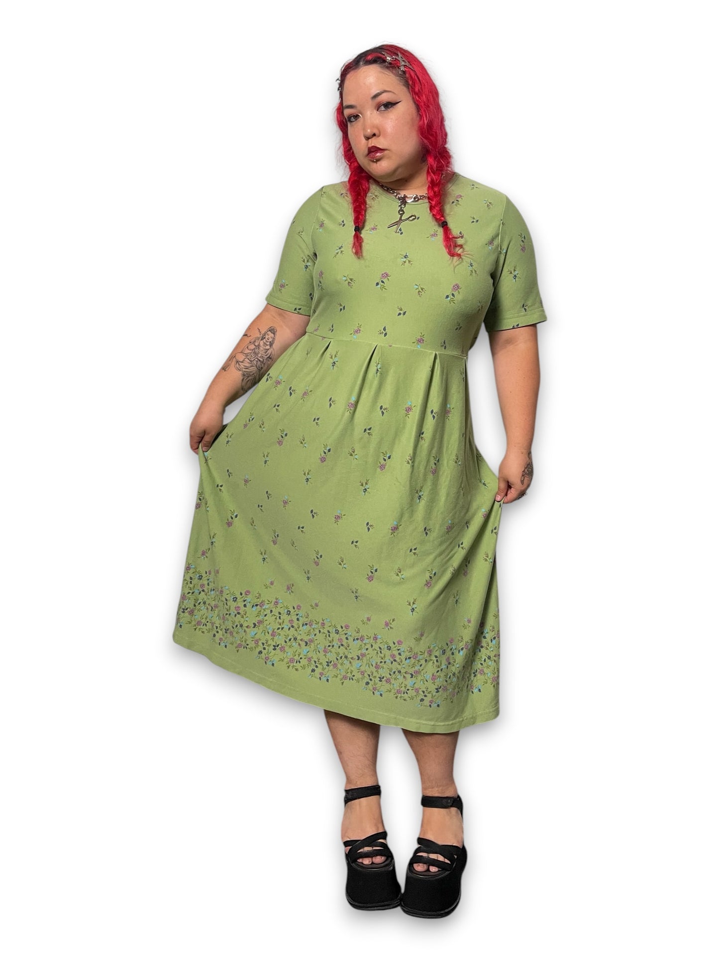 90’s/Y2K Floral Print Maxi Dress (1X/2X)