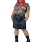 Y2K/Modern Dark Wash Denim Skirt (1X)