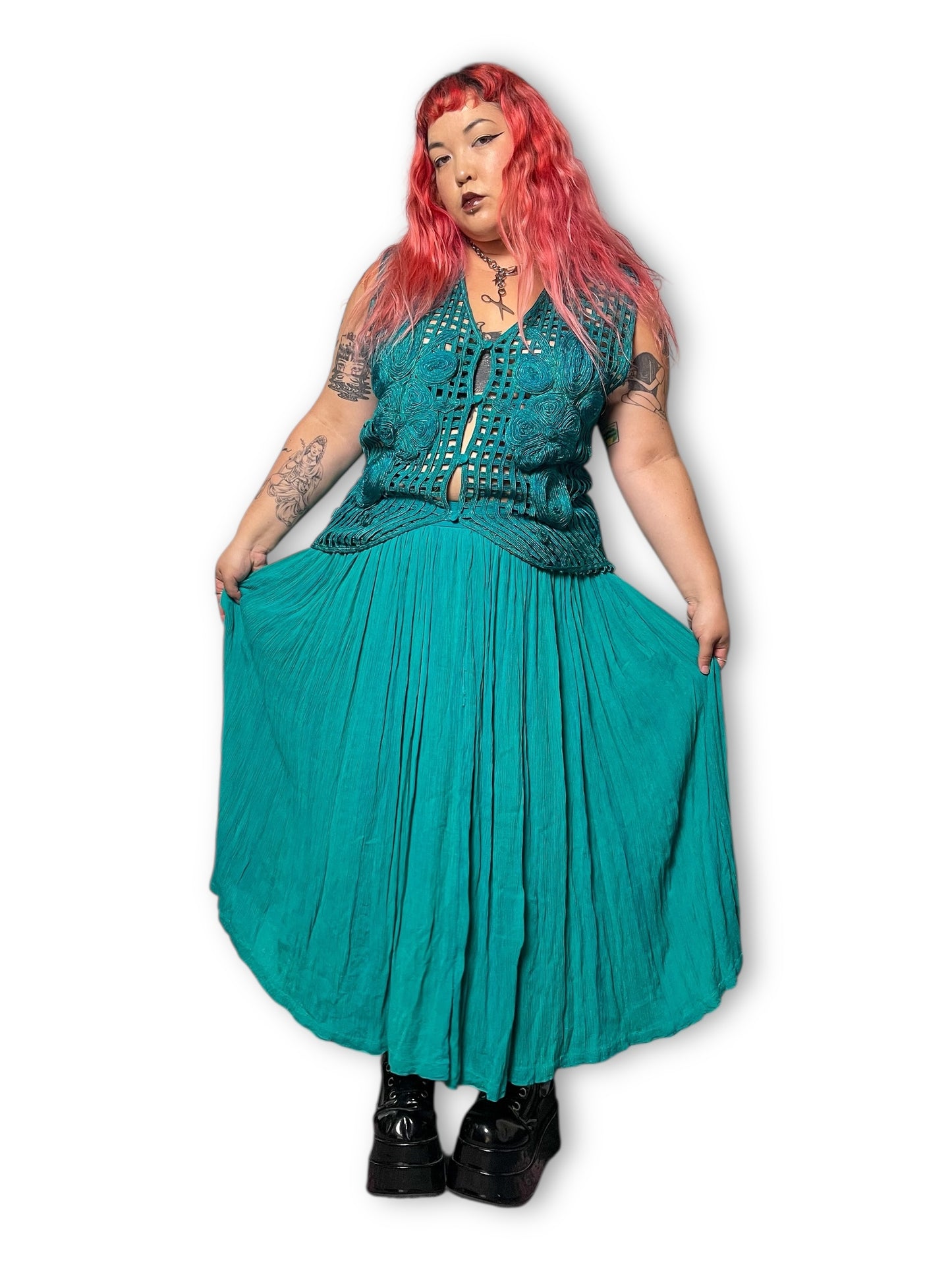 90’s Brownstone Woman Turquoise 2-Piece Set (2X)