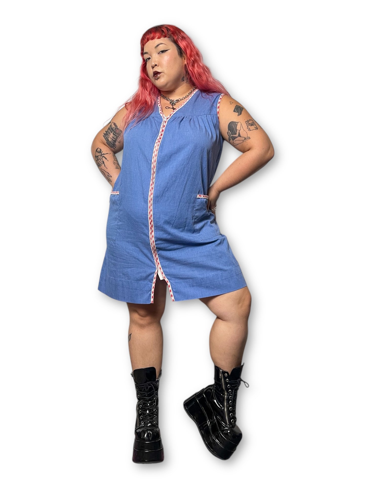 80’s Granada Blue House Dress (XL)