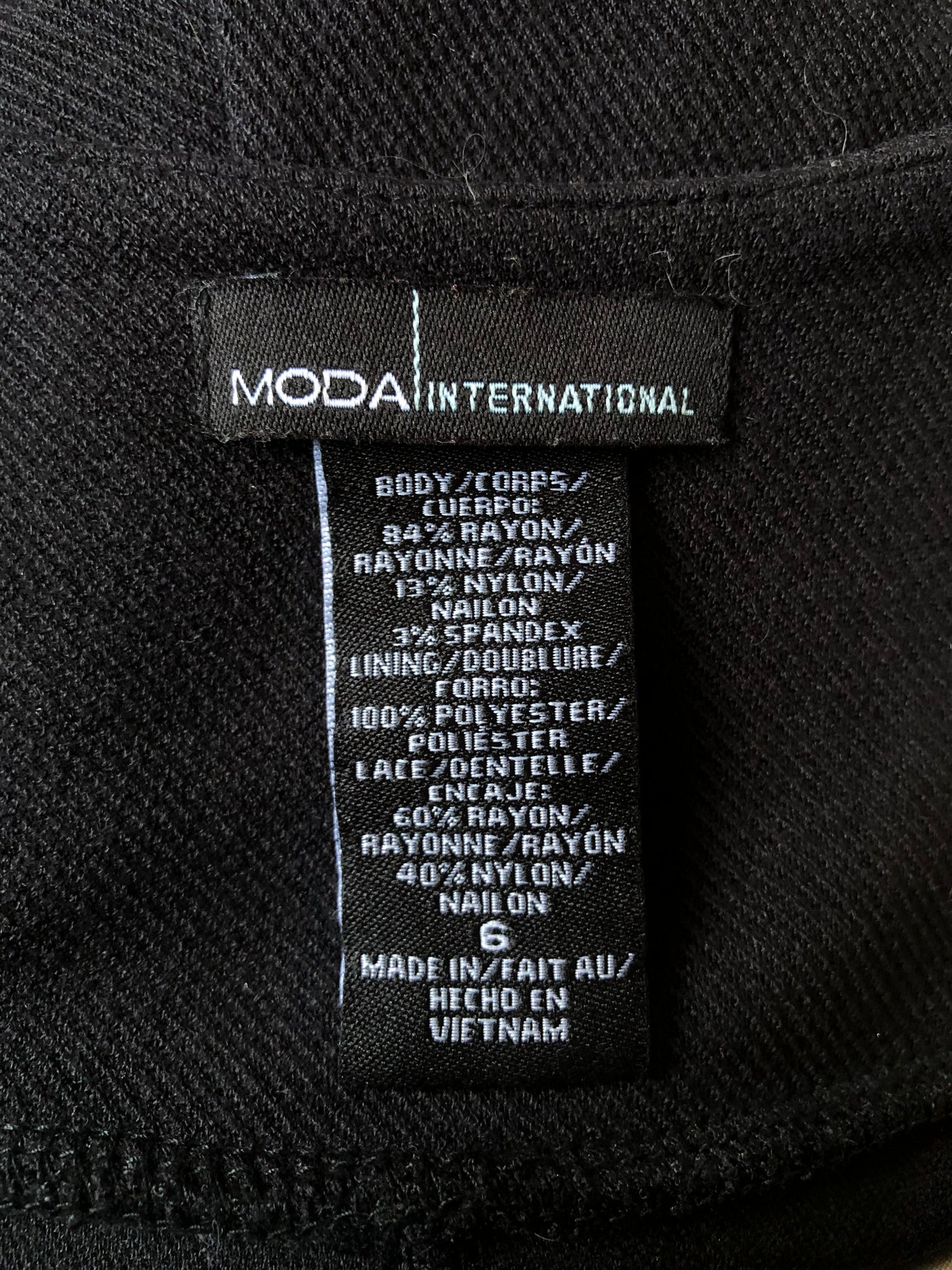 Y2K Moda International Black and Cream Bodycon Dress (S/M)