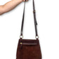 90’s By Paloma Picasso Brown Suede Shoulder Bag