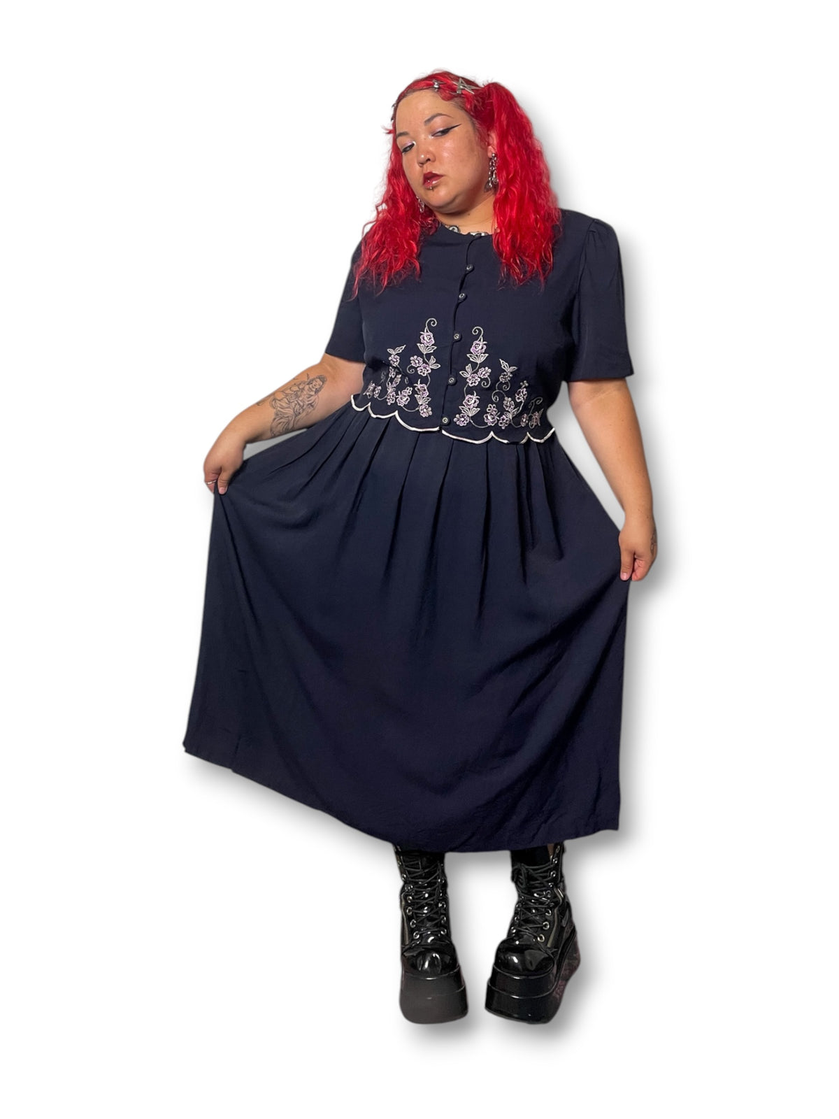 80’s/90’s Cottage Grunge Maxi Dress (2X/3X)