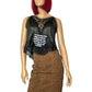 80’s/90’s Leopard Print Leather Skirt (S/M)