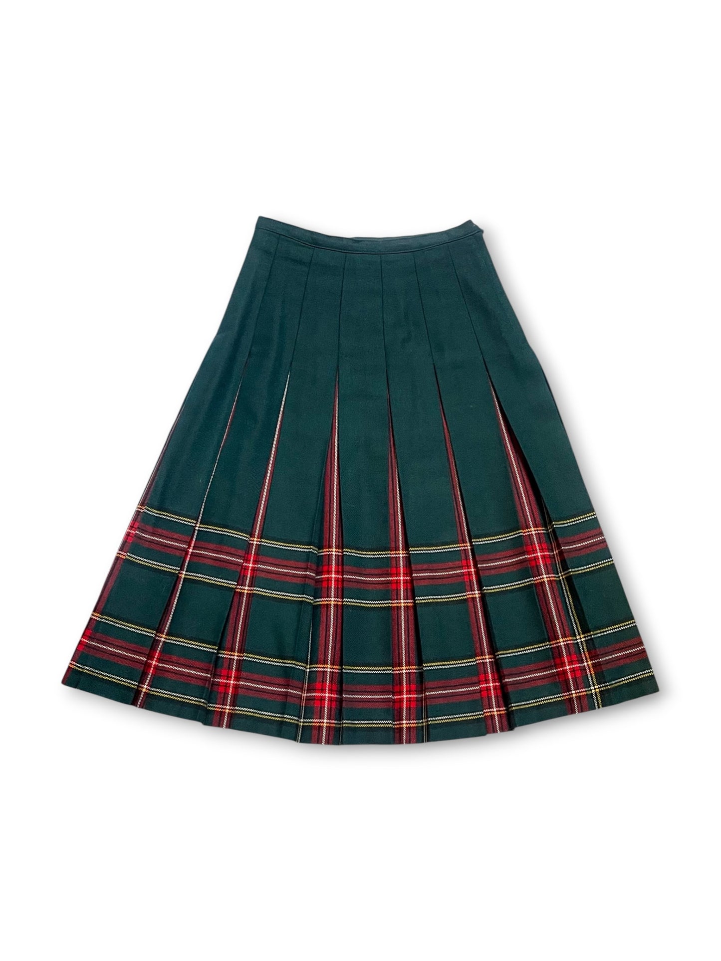 80’s Tartan Pleated Skirt (S)
