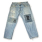 Upcycled Light Wash Denim Jeans (1X)