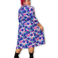 80’s Retro Floral Pleated Dress (1X/2X)