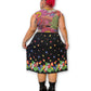 90’s/Y2K Black Floral Print Skirt (XL/1X)