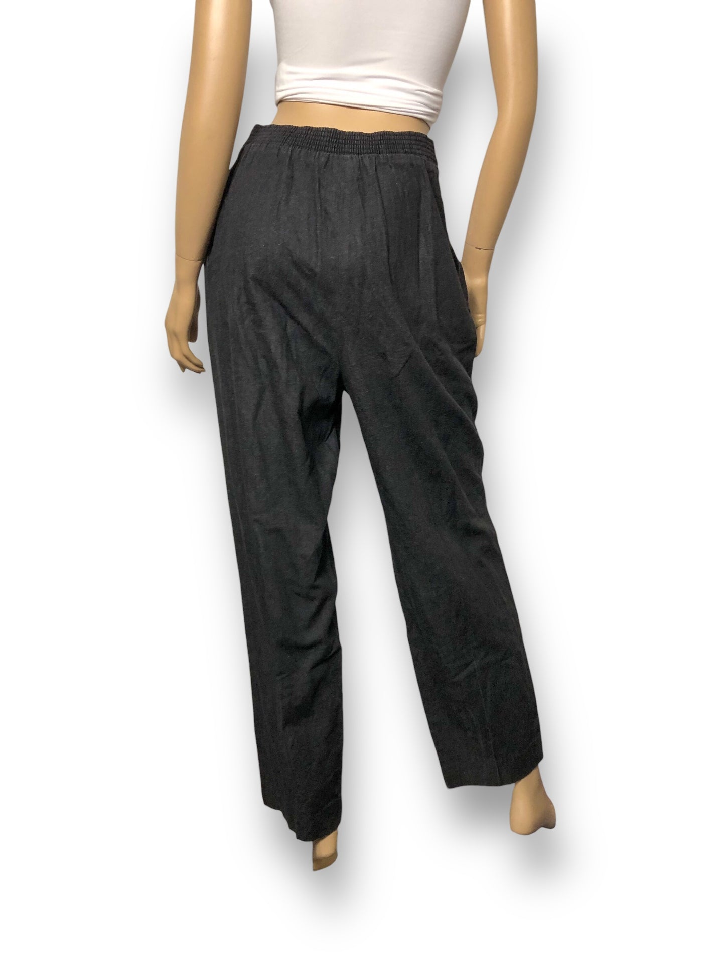 80’s/90’s Lorch Black Pleated Trousers (L/XL)