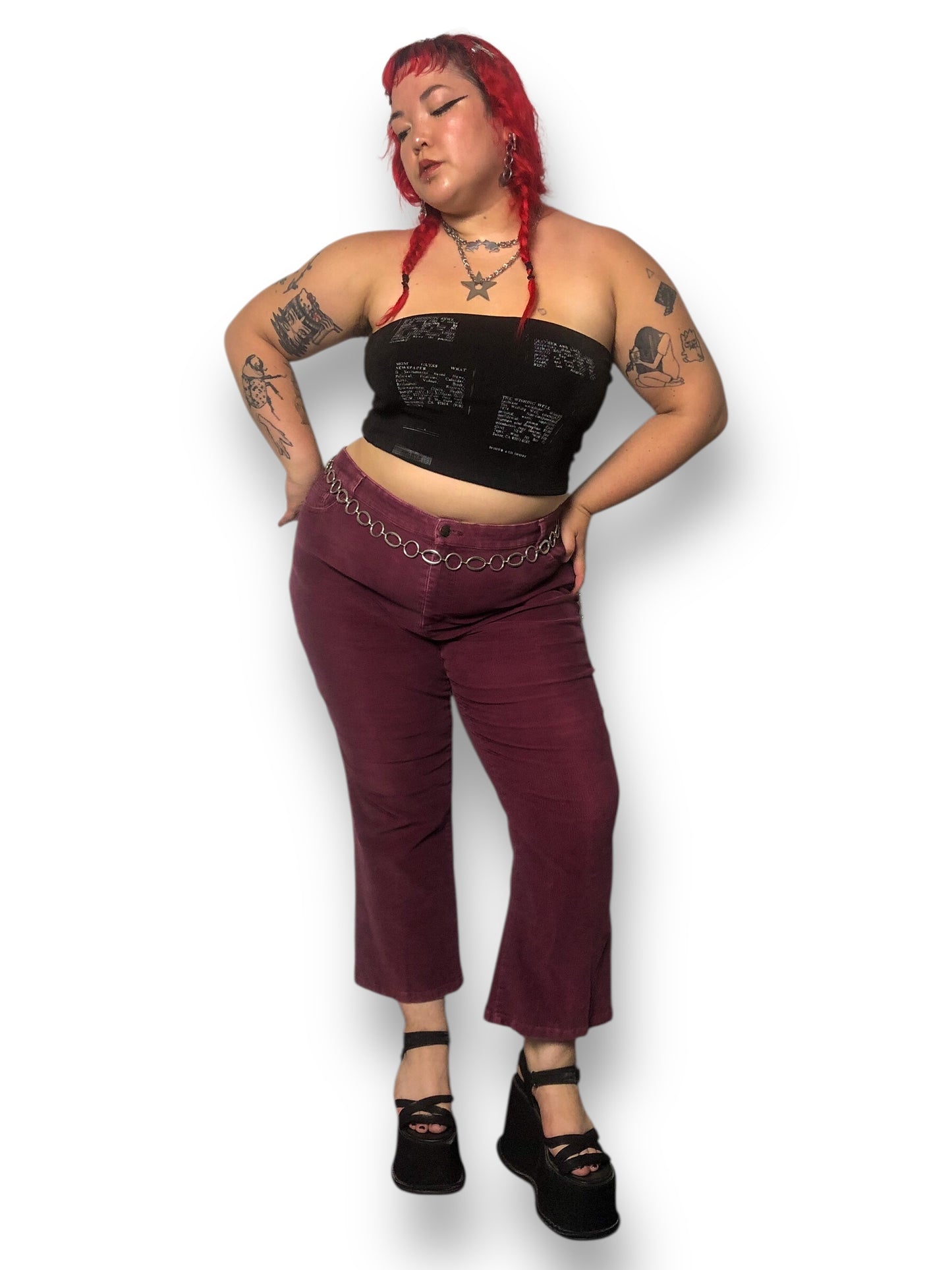 Y2K St. John’s Bay Maroon Corduroy Pants (2X)