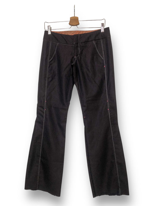 Black and Navy Blue Pinstripe Slacks (M)