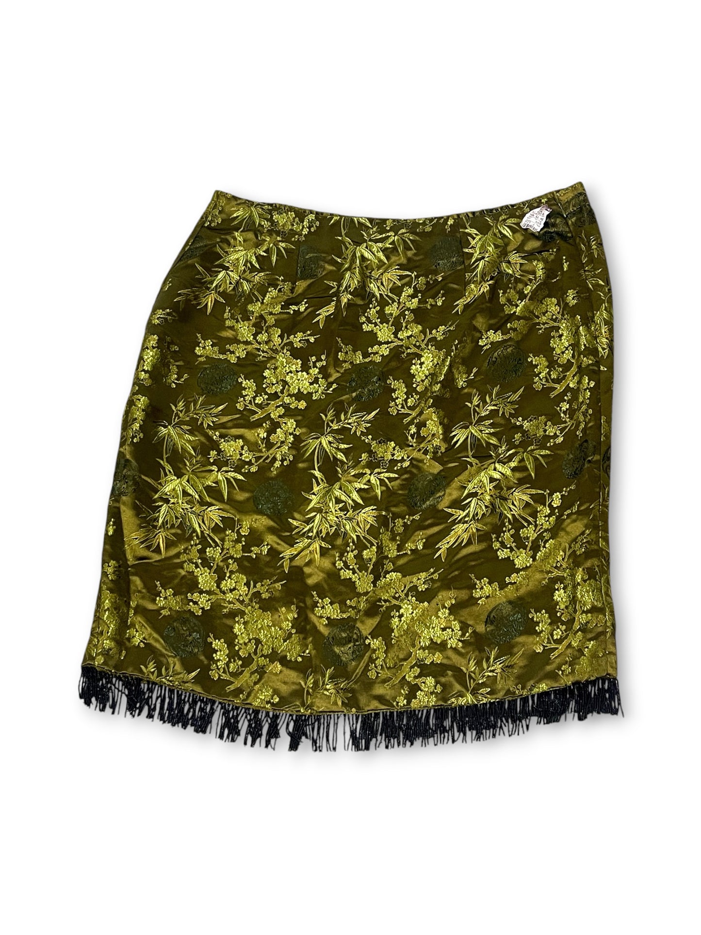 90’s Floral Brocade Pencil Skirt (1X)