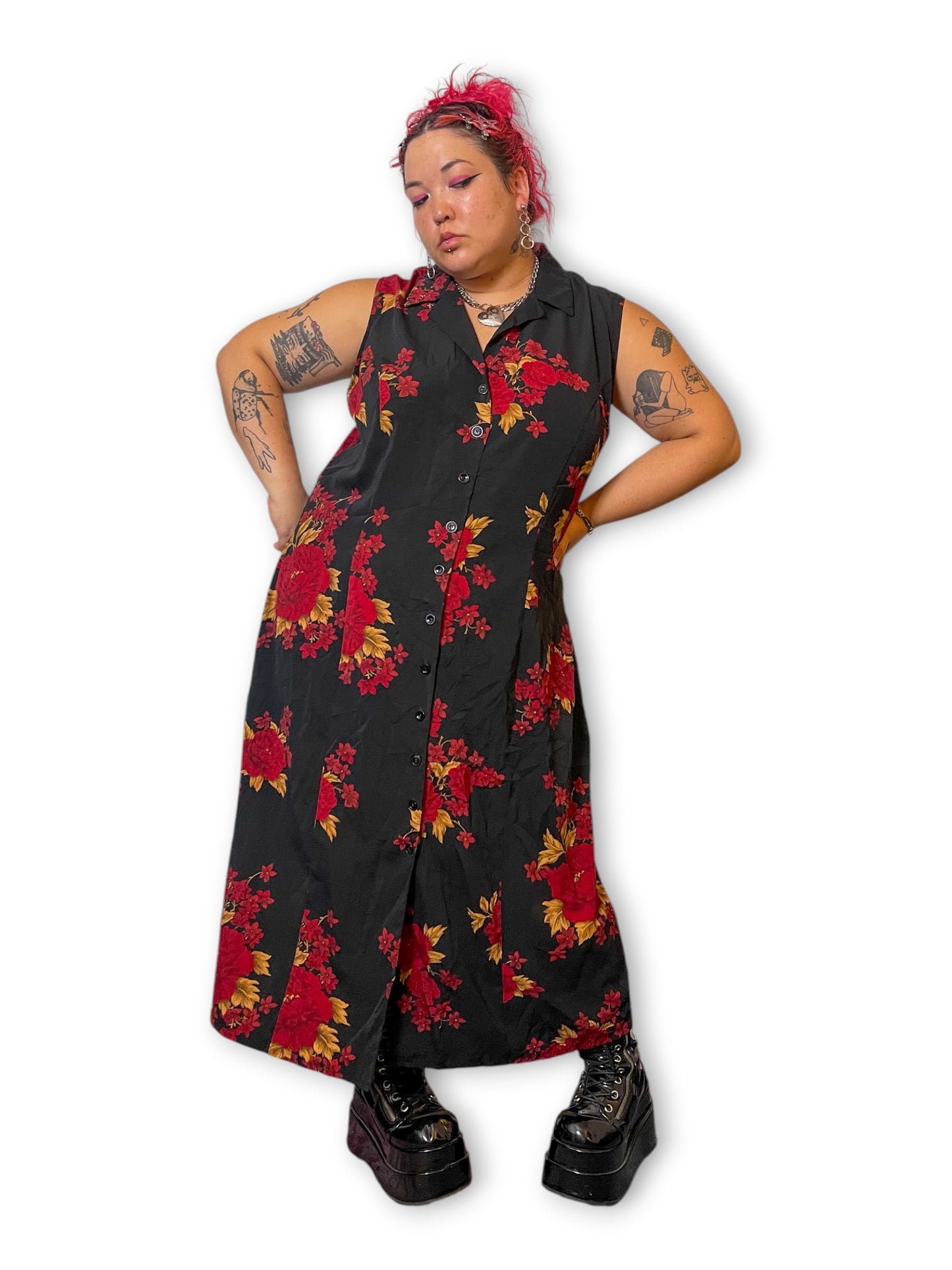 90’s/Y2K Boho Grunge Maxi Dress (3X)