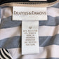 Y2K Draper’s & Damon’s Black and Cream Striped Tank Top (L)