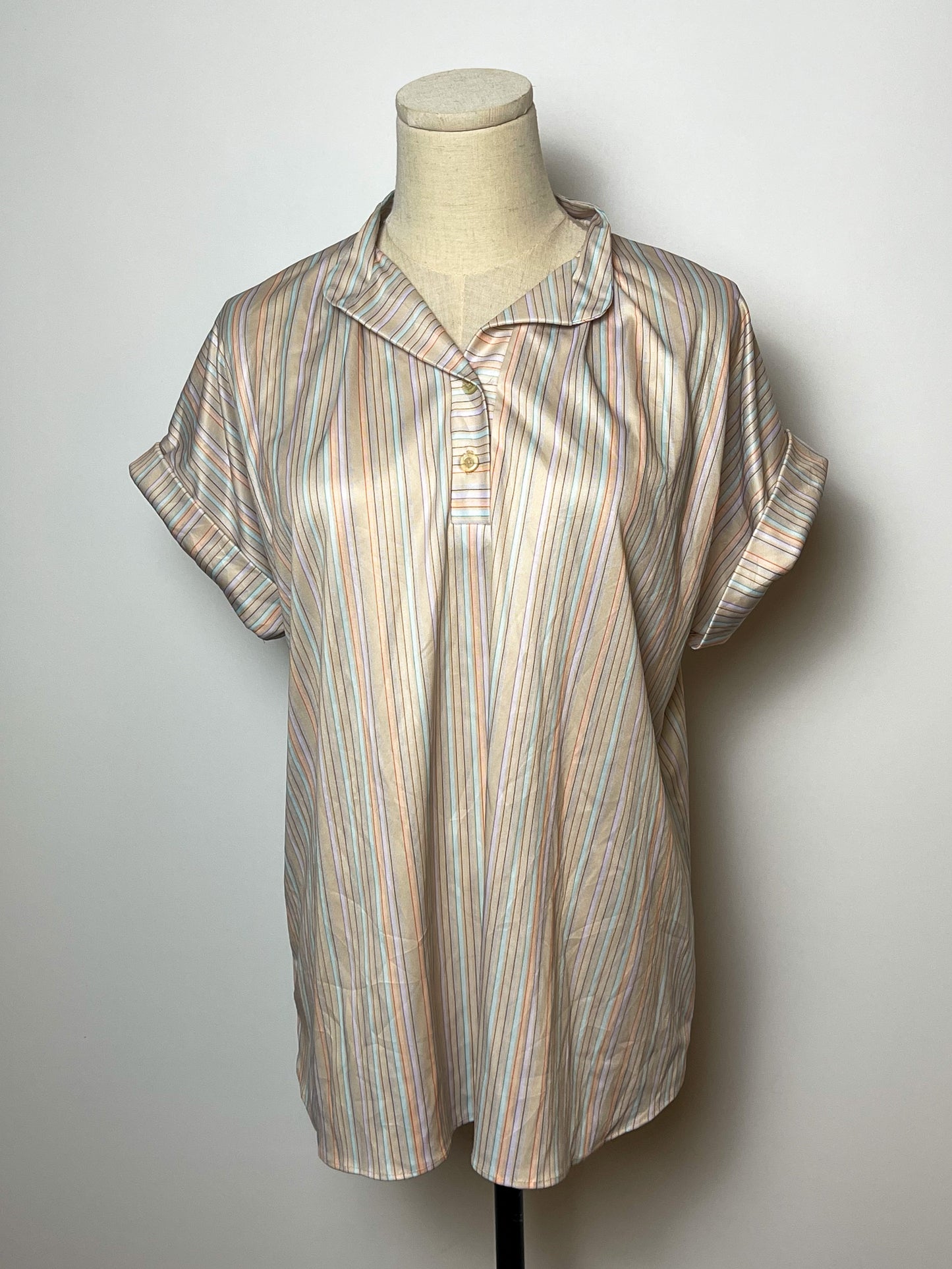 70’s Retro Striped Blouse (L/XL)
