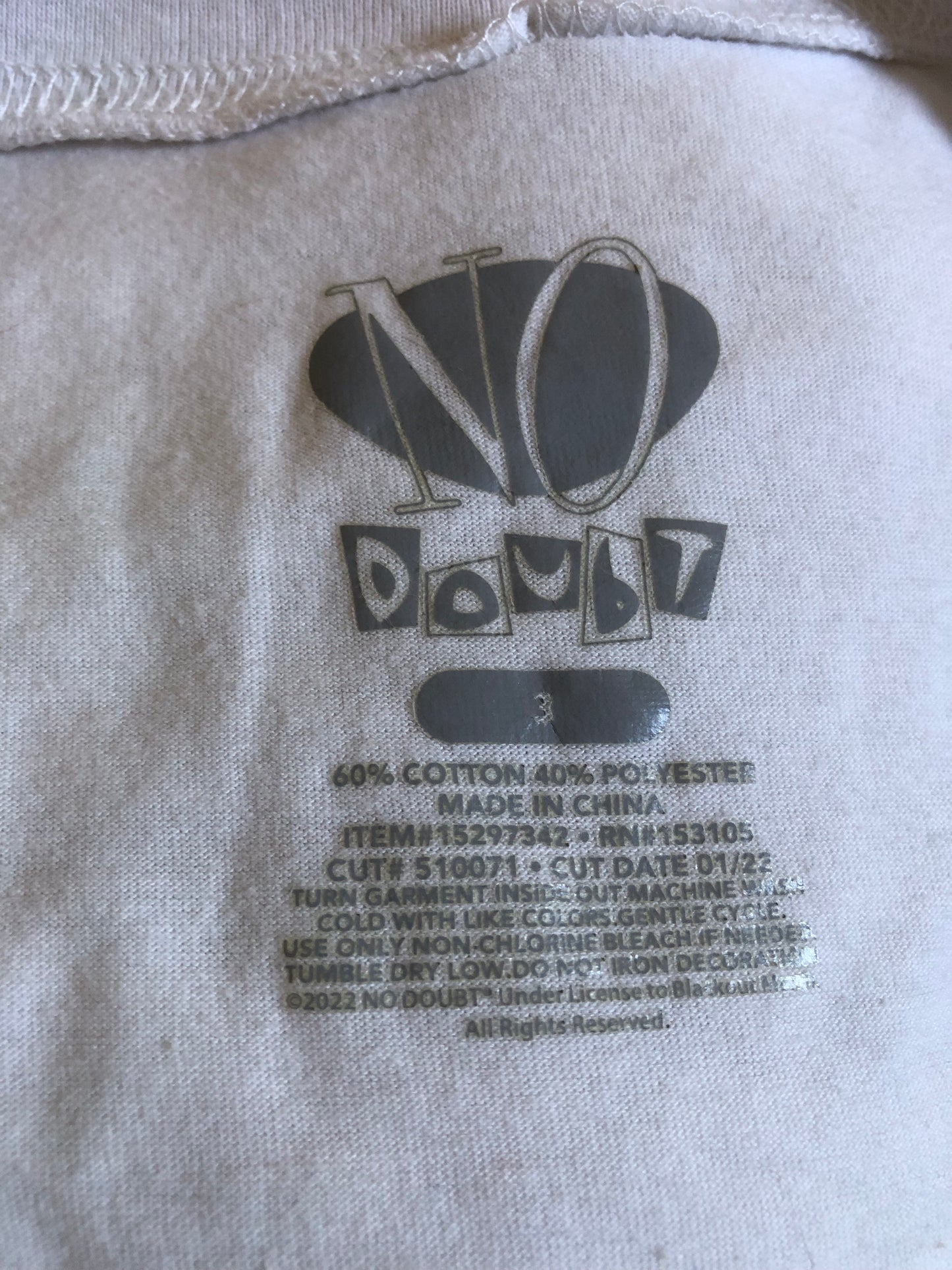 No Doubt White T-Shirt (3X)