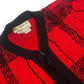80’s Plaid Knit Cardigan Sweater (XS/S/M)