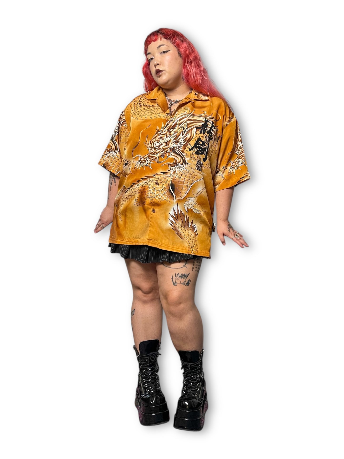 80’s/90’s Impaq Sportswear Graphic Dragon Print Shirt (XL/1X/2X)