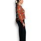 70’s Bronson of California Orange Deco Print Blouse (S/M)