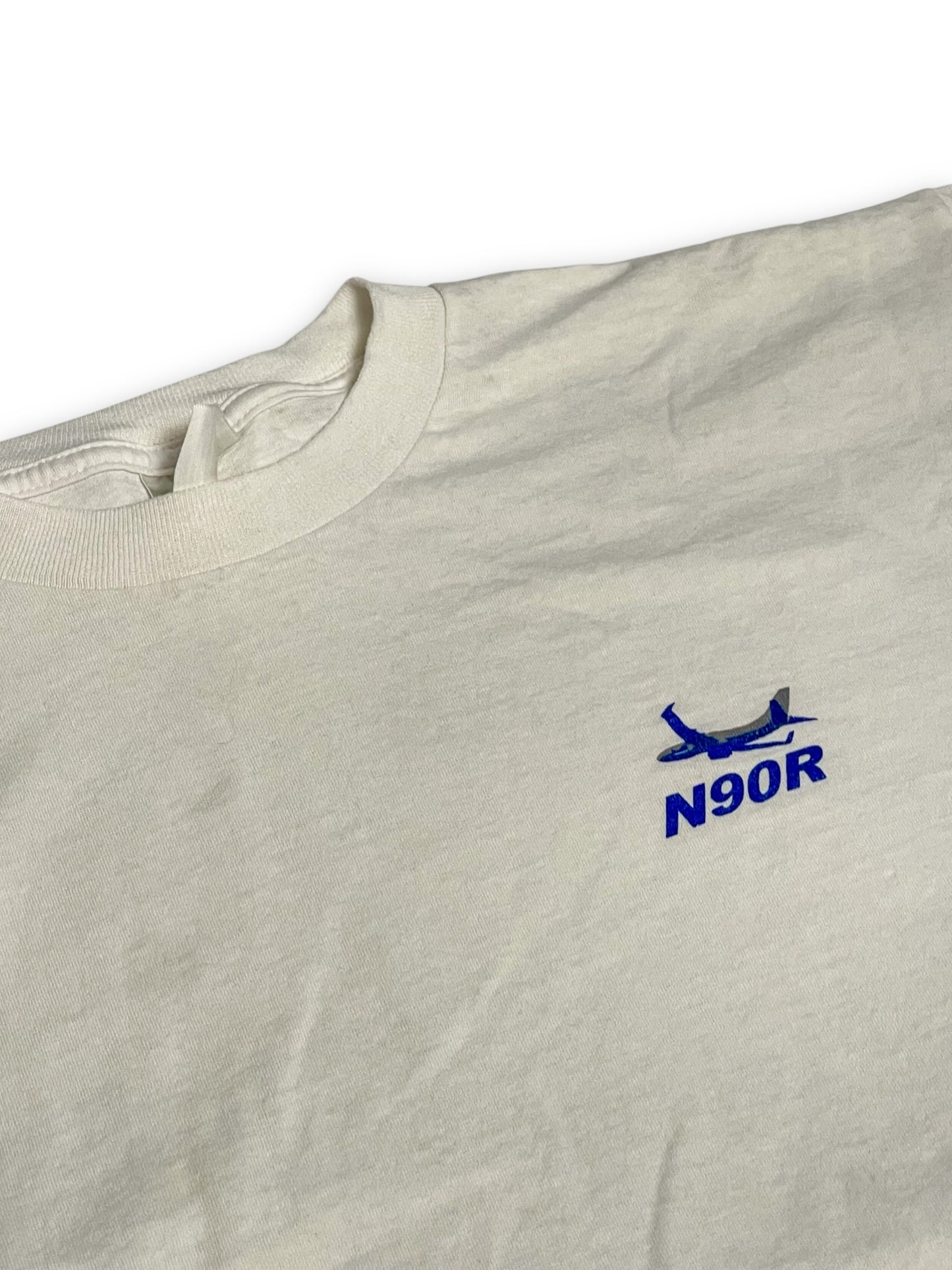 90’s/Y2K Aircraft White T-Shirt (L)