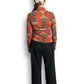 70’s Bronson of California Orange Deco Print Blouse (S/M)