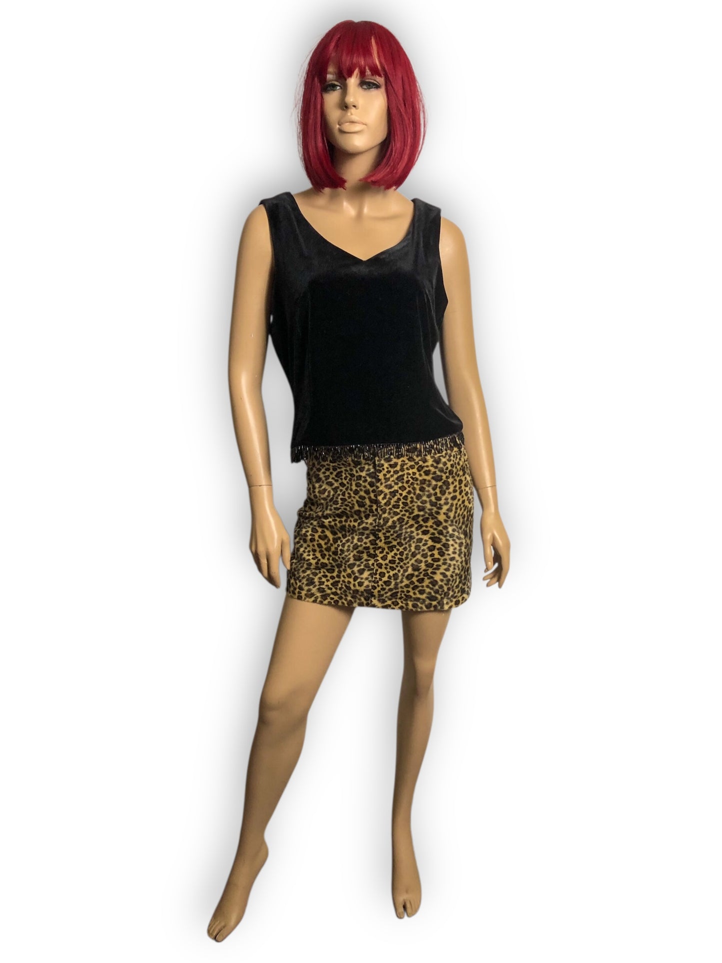 90’s/Y2K Ronni Nicole by Ouida Black Velvet Top (L)