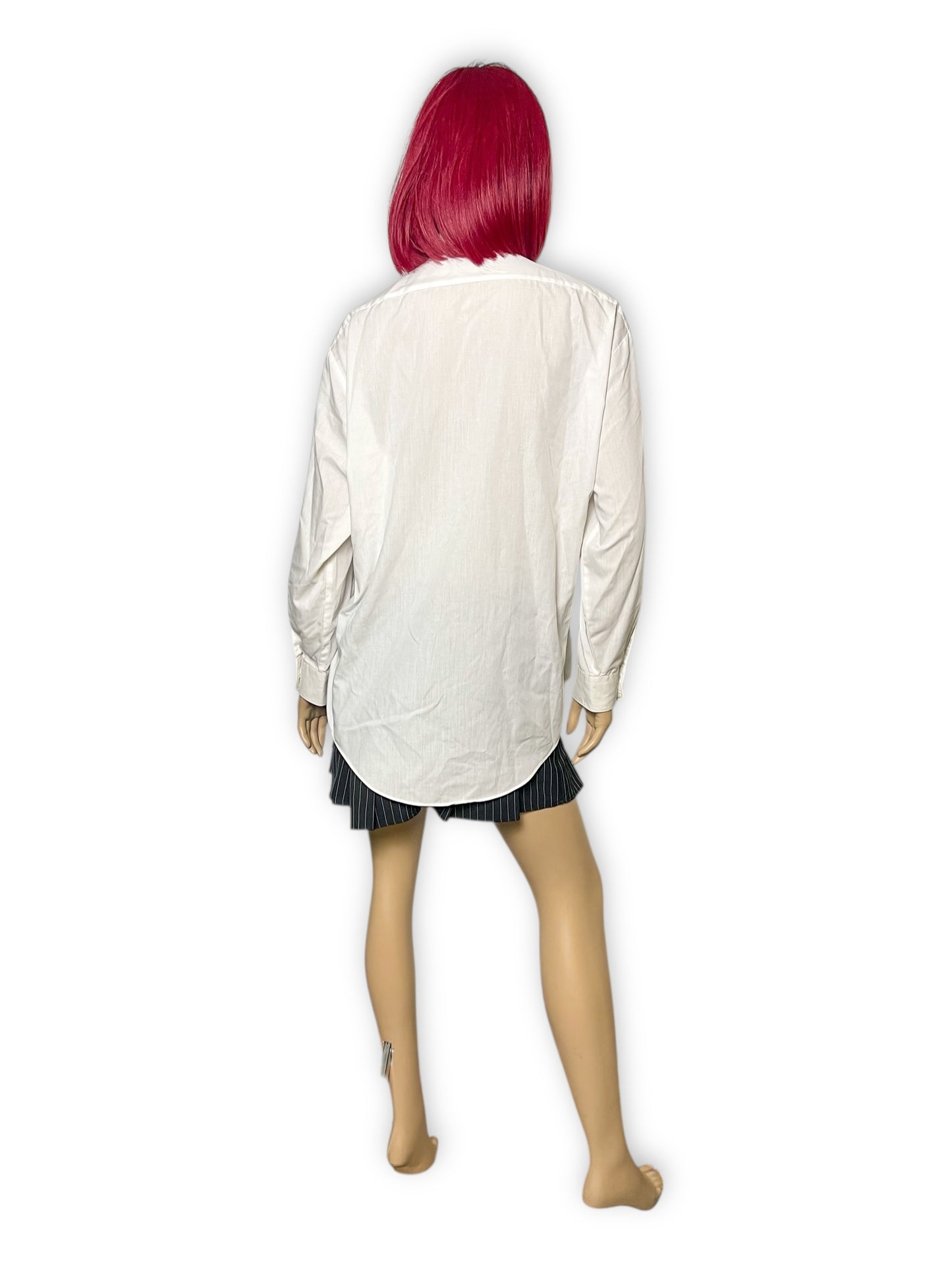 80’s Monte Carlo White Tuxedo Dress Shirt (L)