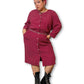 80’s Burgundy Polka Dot Secretary Dress (3X)