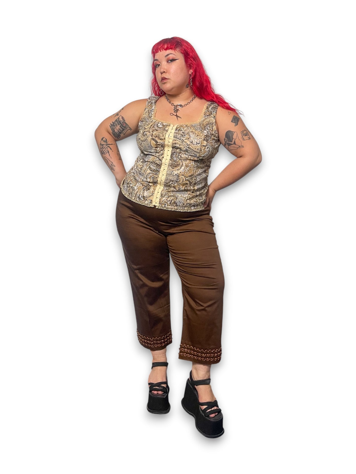 90’s Boho Capri Pants (2X)