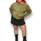 80’s Starting Point Olive Green Leather Jacket (L/XL)