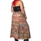 90’s August Max Woman Pink and Khaki Floral Print Skirt (2X)